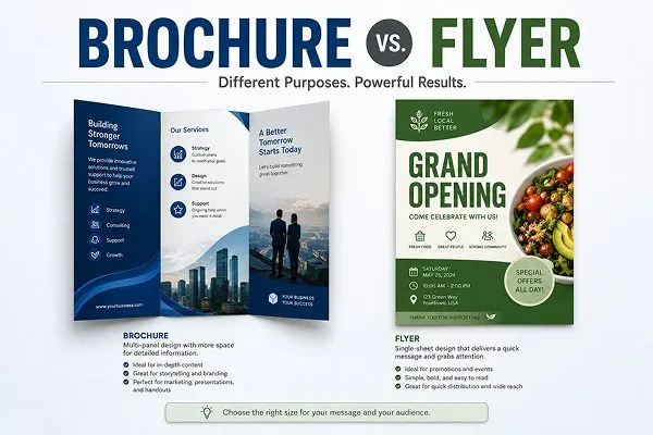 Brochure vs. Flyer