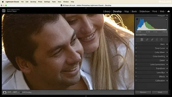 Develop module in Lightroom for Grainy photo