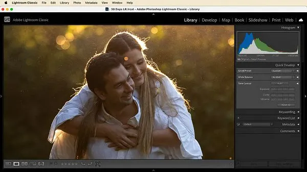 Importing a grainy image in Lightroom