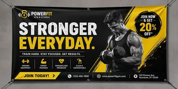 standard banner size
